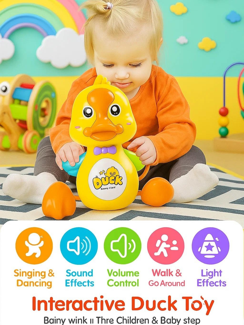 Cute Dancing Duck Toy Sensory Musical Dancing Duck Toy