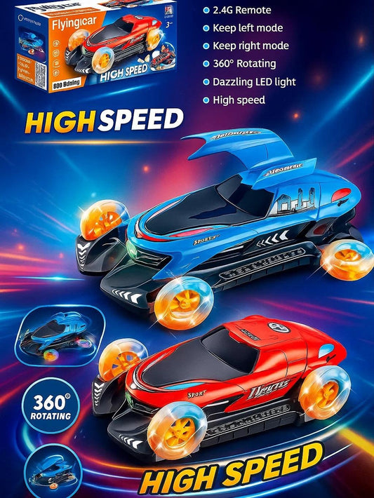 Flying Sport Car 360 Rotation Lighting & Music Kids Electric Toy Car Interactive Toys Boys & Girls