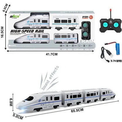Electric RC Train Roller Coaster 4 Sets Rechargeable Power Train Toy Kids Train Toy with light and sound